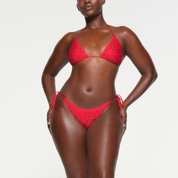 SKIMS RHINESTONE TRIANGLE and TIE BIKINI BOTTOM in Set - Picture 2 of 10